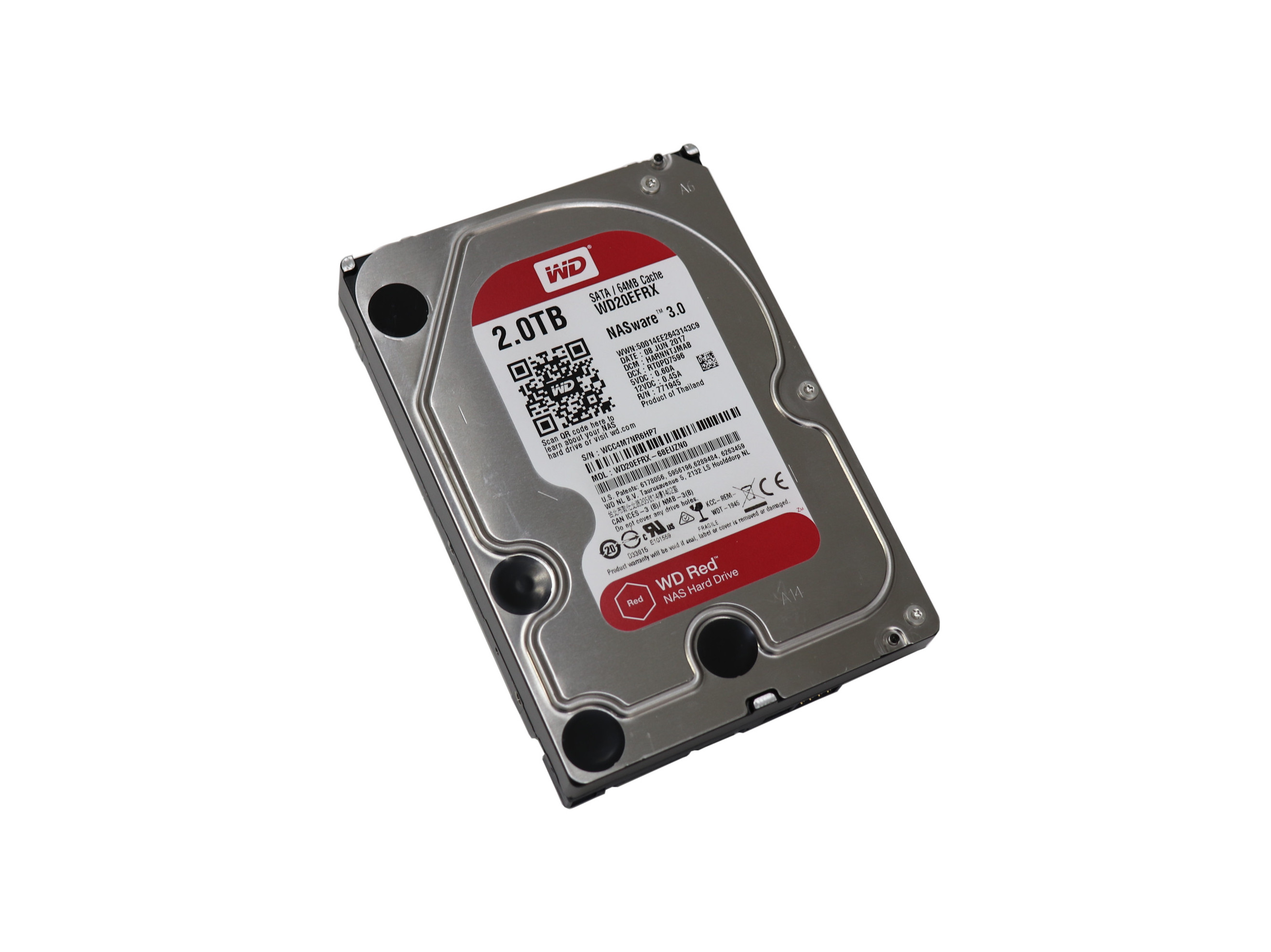 【Western Digital】WD Redシリーズ(NAS Hard Drive)WD20EFRX/2TB内蔵ハードディスク