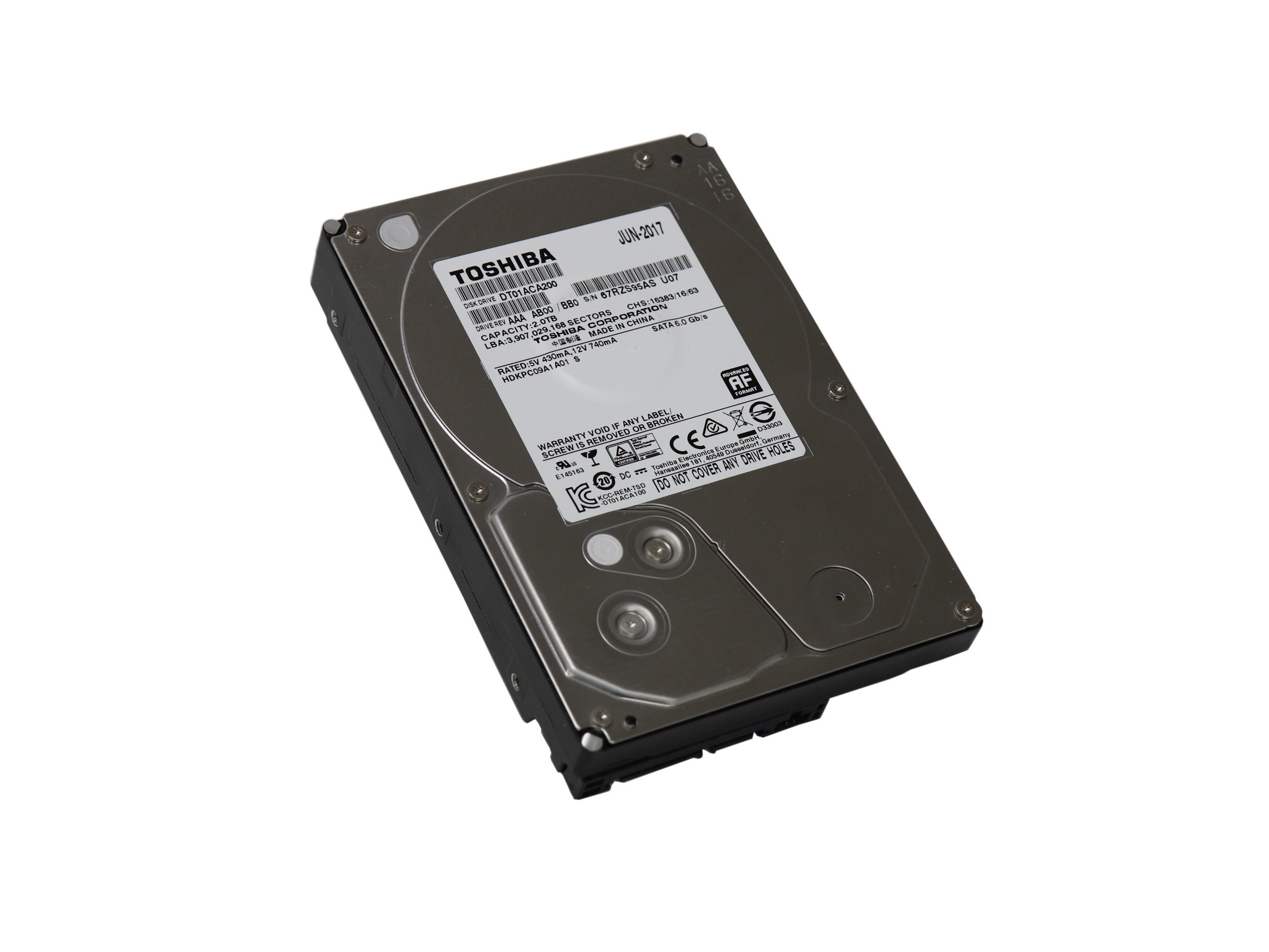 【東芝】DT01ACAシリーズ(Desktop)/2TB 内蔵ハードディスク